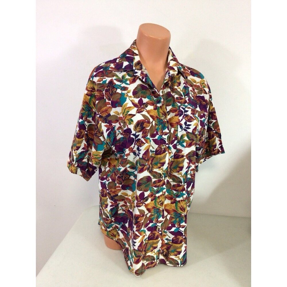 Gitano Vintage Floral Shirt Boho Womens Medium